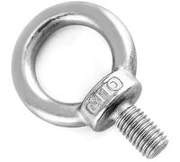 M8 Lifting Eye Bolt (Pack of: 2) Heavy Duty Lifting Ring Eye Bolts Male Screw Thread, Ring Shape Eyebolts DIYUK