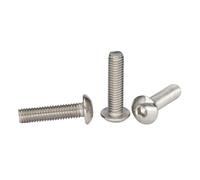 M8 M10*10 12 16 20 25 30 35 40 45 50 60 70-100 316 Stainless Steel Hex Hexgaon Socket Button Round Allen Head Bolt Screw(5Pcs M8x35)