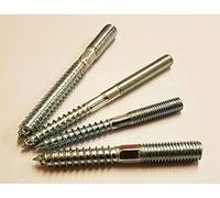M8 M10 Double Ended Metal to Wood Screw Dowel Screws Dowels Zinc Various Length (1, M10 x 120mm)