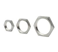 M8 M10 M12 M14 M16 M18 M20 M22 M24 M25 M27 M30 304 Stainless Steel Hex Lock Nut Pipe Fitting Metric Female Pitch 1/1.5mm(M18x1x22x4 (6pcs))
