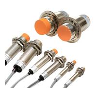 M8 M12 M18 30 Approach Sensor Inductive Proximity Sensor Switch DC 12V AC 110V NO NC NPN PNP Detection Metal Switches 1.2m Line(LJ8A3-2,DC 3-wire NPN NC)