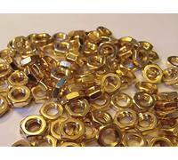 M8 METRIC BRASS HALF NUTS SOLID BRASS 8mm NUTS packs- 5/10 / 20/50 / 100 (10)