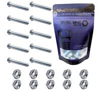 M8 Nuts & Bolt 10 Pack (M8 x 40mm Bolts & M8 Nuts) Hex Bolt/Setscrew Fully Threaded