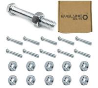 M8 Nuts & Bolt 10 Pack (M8 x 50mm Bolts & M8 Nuts) Hex Bolt/Setscrew Fully Threaded