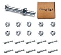 M8 Nuts & Bolt 10 Pack (M8 x 70mm Bolts & M8 Nuts) Hex Bolt/Setscrew Fully Threaded