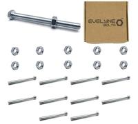 M8 Nuts & Bolt 10 Pack (M8 x 90mm Bolts & M8 Nuts) Hex Bolt/Setscrew Fully Threaded