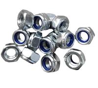 M8 Nyloc Nuts, Hex Self-Locking Fastener, Pack of 40, Zinc Plated Steel