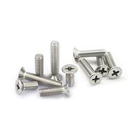 M8 Phillips Flat/Countersunk Head Machine Screws,A2 Stainless Steel,Thread Length 12 to 100mm,Pack 10-Piece (M8 x 45mm)
