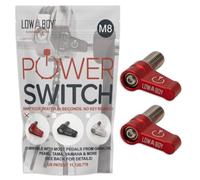 M8 Power Switch by Low Boy - Bass Drum Beater Quick Release Thumb Screw. Fits Gibraltar, Pearl, Yamaha, and Tama pedals. (Red, M8-2 Pack)