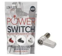 M8 Power Switch by Low Boy - Bass Drum Beater Quick Release Thumb Screw. Fits Gibraltar, Pearl, Yamaha, and Tama pedals. (Silver, M8-1 Pack)