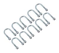 M8 Round Bend U Bolt 34mm x 64mm Width x Length Pipe Clamp Fixing 10pc