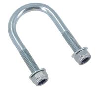 M8 Round Bend U Bolt 34mm x 64mm Width x Length Pipe Clamp Fixing 1pc