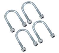 M8 Round Bend U Bolt 34mm x 64mm Width x Length Pipe Clamp Fixing 4pc