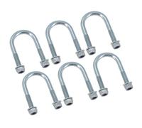 M8 Round Bend U Bolt 34mm x 64mm Width x Length Pipe Clamp Fixing 6pc