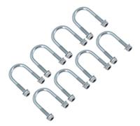 M8 Round Bend U Bolt 34mm x 64mm Width x Length Pipe Clamp Fixing 8pc