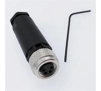 M8 Sensor Connector Male&female Straight Angle Screw Threaded Coupling 3 4 Pin Flange Socket Back Mount 1Pcs(WHITE)
