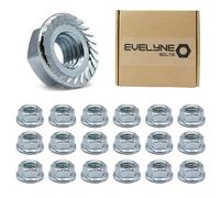 M8 Serrated Flange Hex Nuts - 8mm Steel (Pack of 20) Evelyne