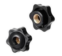 M8 Star Grip Nut 2pcs Star Nuts Female Knobs Screws Locking Knobs Knurled Thread for Machinery Plant Furniture Machine Tool Equipment