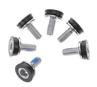 M8 Steel Crank Arm Fixing Bolts Black 6pcs for Bicycle Bottom Brackets | Allen Key Installation, Water Resistant Hardware, Suitable for Mountain Bikes, Square Taper Spindles, Workshop Repairs