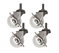 M8 Swivel Castor Wheels 1.5" & 2"Silent Nylon Rubber Casters for Furniture Trolleys Beds Sofas & TablesHeavy Duty 4Piece Set Max Load 100kg