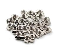 M8 T Nut Nickel Plated Carbon Steel T Slot Nut For 4545 Aluminum Extrusion European Standard (Pack of 50)