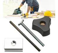 M8 T-Slot Slider T-Track Jig Screw Fixture Rail Accessories Metal and Plastic Woodworking Tool for Milling Machines Table Saws Band Saws(M8 NUT Handle)