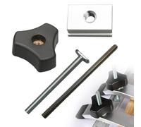 M8 T-Slot Slider T-Track Jig Screw Fixture Rail Accessories Metal and Plastic Woodworking Tool for Milling Machines Table Saws Band Saws(M8 NUT Handle +T Screw)