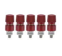 M8 Terminal Post Plated Brass Banana Socket Inverter Terminal Connector for Welding Machinery Electronic Equipment Industrial Use 5pcs (Red)