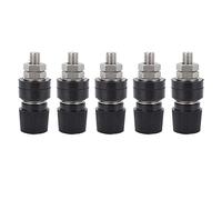 M8 Terminal Post Plated Brass Inverter Terminal Connector High Conductivity Anti Oxidation Low Loss for Welding Machinery Industrial Equipment Electronic Instruments 5pcs (Black)