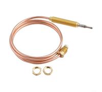 M8 Thermocouple Probe for Gas Burners Fireplaces BBQ Accessories High Sensitivity Fast Reply Temperature Sensor with Common Thread for Ovens Stoves Heating Equipment(60cm)