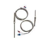 M8 Thread Temperature Sensor thermocouple PT100 K Type 1 Meter Wire Stainless Steel Tubular Probe 5x30/50/100/150/200MM 1m(K Type,Probe 5x100mm (DxL))