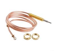 M8 Thread Thermocouple Probe 600mm-1500mm Gas Burner Temperature Sensor BBQ Fireplace Stove Oven Heating Equipment Replacement with Flameout Protection for(90cm)