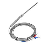 M8 Thread Type K Thermocouple, 100mm Temperature Sensor Wire 4 m, 0-400℃ Range - Fast Response, High Sensitivity, Industrial and DIY Temperature Measurement (3m)