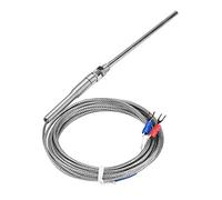 M8 Thread Type K Thermocouple, 100mm Temperature Sensor Wire 4 m, 0-400℃ Range - Fast Response, High Sensitivity, Industrial and DIY Temperature Measurement (4m)