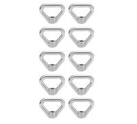 M8 Triangle Ring Nut, Stainless Steel Eye Nut Fastener, 304 SS Silver Screw Nut with Deep Thread and Smooth Finish, for Cranes, Mining Equipment, Port Loading, Electrical