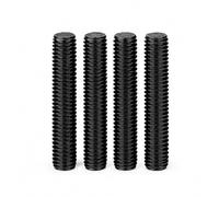 M8 x 1000mm Black Threaded Bar, Self Colour Studding Rod - Pack of 1 | Black self colour steel threaded bar, fully threaded with a metric coarse thread. Sizes M4 to M24, in packs of 1, 5 or 10.