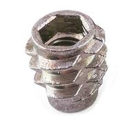 M8 x 13mm THREADED HEX DRIVE INSERT FIXING TYPE E WOOD SCREW INSERTS NUTS (20)