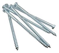 M8 x 150mm Coach Screws, 100 Pack, Hex Head Zinc Plated for Wood | Half Thread Lag Bolts, Timber Sleeper Screws 6 Inch, Long Screws for Decking Fencing, 13mm Hex, 8mm Diameter