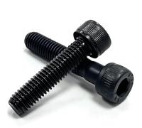M8 x 16mm Standard Metric Pitch Black 12.9 Grade High Tensile Hex Socket Cap Screws Self Colour Allen Bolts DIN 912 (Pack of 10)