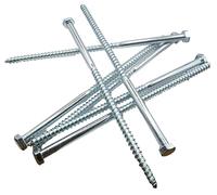 M8 x 200mm Coach Screws 30 Pack, Hex Head Zinc Plated Wood Screws | Sleeper Screws for Fence and Decking, Timber Fixing Lag Bolts, Half Thread 8mm, Hexagon Head 13mm Width, Long Screws