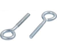 M8 x 210mm Closed Hook With Metric Thread Threaded Hook Bolts Steel Hook Bolt Hanging Item (Pack of 4)