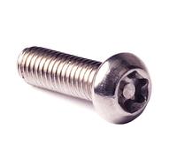 M8 x 30mm Pin In Head Torx Screws,304 Stainless Steel Pin Torx Button Head Security Screws,Right Hand Threads,Metric,8-pieces