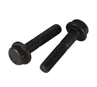 M8 x 50mm Flanged Hex Head Bolts Flange Hexagon Screws, Alloy Steel 10.9 Class, Black Oxide Finish, 10 PCS