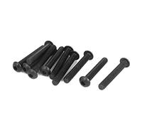 M8 x 55mm 1.25mm Pitch Alloy Steel Hex Bolt Socket Head Cap Screws Black 10 Pcs
