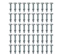 M8 x 80mm Cup Square Bolt & Hex Nut - 50 Pack