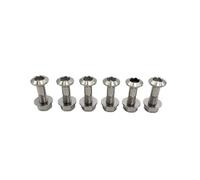 M8x1.25 Motorcycle Sprocket Bolts Chainwheel Chain Plate Screws Nuts Set Compatible With Various Dirt Bikes And Universal Fit Applications Including KXF AVANTIS BRZ Models(Titanium-Original)