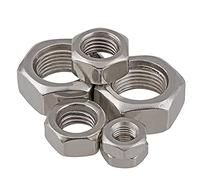 M8x1 M10x1 M12x1 DIN934 304 Stainless Steel 304ss Thin Fine Pitch Thread Hexagon Nut DShanLa(5pcs M12x1)
