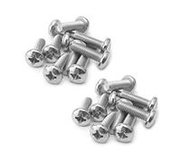 M8x16mm Fully Threaded, Truss Head Bolts Stainless Steel Machine Screws with Cross Recessed Phillips Drive for Cabinet Drawer Knob Pull Handle(15PCS)