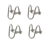 M8x25x32 Stainless Steel Pipe Clip Doule U-Shaped Bolt Screw Cross Tube Buckle Crossover Clamps 4Pcs