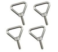 M8x30mm Triangle Lifting Eye Bolts 304 Stainless Steel Heavy Duty Long Shank Lifting Ring Bolts Eyebolts for Machine Marine (4 Pack)